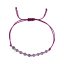 Textilní náramek fialový s korálky z ametystu 13059.3 amethyst