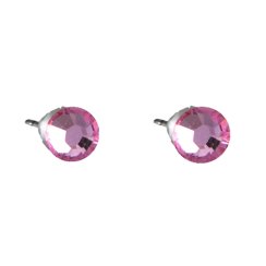 Náušnice se Swarovski Elements tečka Rose 5 mm