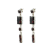 Náušnice se Swarovski Elements podélný kámen Bordo