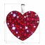 Stříbrný přívěsek s krystaly Swarovski červené srdce 34243.3 Cherry