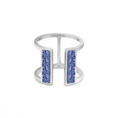 Prsteň modrý sa Swarovski Elements Radiance PFMP2SA Sapphire