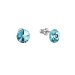 Náušnice Rivoli so Swarovski Elements Light Turquoise 8 mm