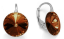Náušnice hnedé Rivoli so Swarovski Elements Sweet Candy K112212ST Smoked Topaz 12 mm