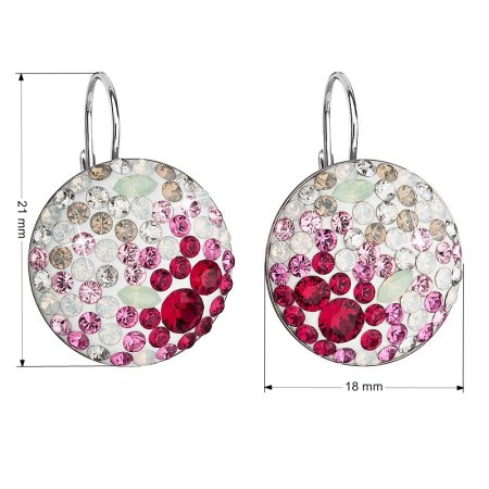 Náušnice so Swarovski Elements 31161.3 Sweet Love koliesko 18 mm