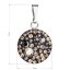 Stříbrný přívěsek s krystaly Swarovski mix barev kulatý 34225.4 Colorado