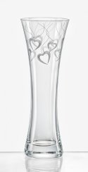Skleněná váza srdce Love 19,5 cm