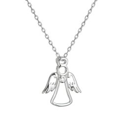 Strieborný náhrdelník anjel so zirkónom 12104.1