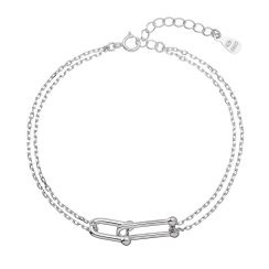 Strieborný náramok s elegantným uzlom 63021