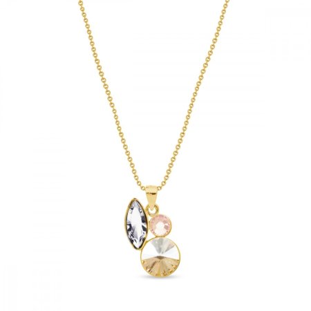 Náhrdelník béžový se Swarovski Elements Artesia Fine NG2201MIX1CGS Silk