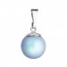 Stříbrný přívěšek s kulatou světle modrou matnou Swarovski perlou 34150.3 Light Blue