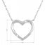 Stříbrný náhrdelník se zirkonem bílé srdce 12010.1