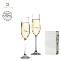 Poháre na sekt sa Swarovski Elements Petit Flutes-Heart 150 ml