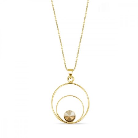 Náhrdelník zlatý so Swarovski Elements Glory NODG1122SS29GS Golden Shadow