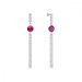Náušnice ružové sa Swarovski Elements Ballena KC1122SS29F Fuchsia