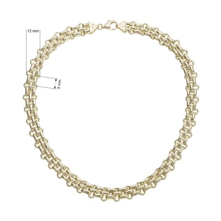 Masivní náhrdelník z pozlacených článků 72095