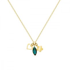 Náhrdelník zelený se Swarovski Elements Serenity NGMIX2201EM Emerald