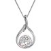 Stříbrný náhrdelník se Swarovski krystaly měnivá kapka 32075.2 AB