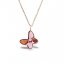 Náhrdelník ružový motýľ so Swarovski Elements N285412LR Butterfly