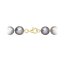 Perlový náramek z říčních perel se zapínáním ze 14 karátového zlata 923010.3/9260 grey