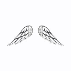 Náušnice z chirurgické oceli s krystaly Swarovski Elements Křídla