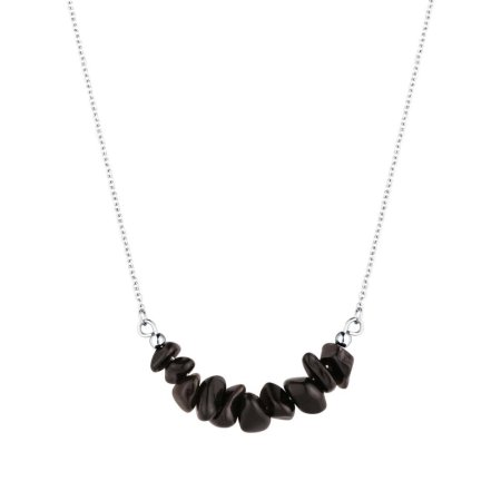 Náhrdelník s kouřovým křemenem 42037.3 ocel