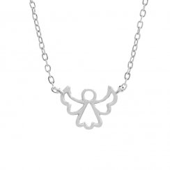 Stříbrný náhrdelník s motivem anděla