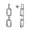 Strieborné náušnice dlhé očká so zirkónmi 11655.1