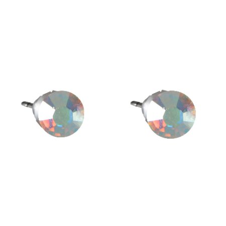 Náušnice se Swarovski Elements tečka AB 5 mm