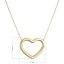 Zlatý 14 karátový náhrdelník srdce 92A00056