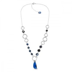 Náhrdelník tmavo modrý Wing N6690CB8BLA Capri Blue