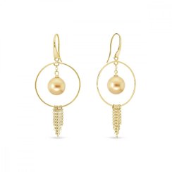 Náušnice zlaté so Swarovski Elements Eden KWRDG581812LGO Light Gold