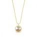 Náhrdelník stříbrný pozlacený se Swarovski Elements Birthday Stone NBG1122SS29GS Gold Shadow - Květen