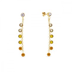 Náušnice oranžové se Swarovski Elements Milipedo KCGROLO2038TG Tangerine