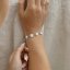 Stříbrný náramek se syntetickým opálem a s křišťály Preciosa bílý 33105.1 White s. Opal