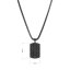 Náhrdelník pánský z černé oceli s plackou 42009.3 černý