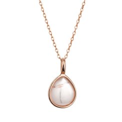 Pozlátený náhrdelník s pravým ruženínom 12156.3 rose gold