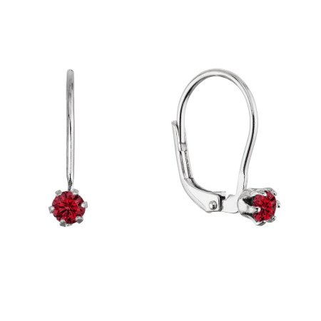 Strieborné visiace náušnice s Preciosa kryštálom 31322.3 siam