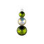 Přívěsek Rivoli se Swarovski Elements s třemi křišťály Olivine