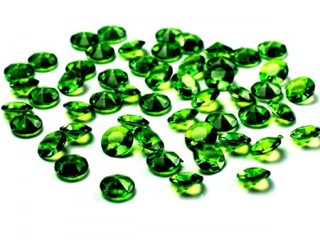 Dekorační tmavě zelený diamant malý 1ks