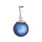 Stříbrný přívěšek s kulatou tmavě modrou matnou Swarovski perlou 34150.3 Dark Blue