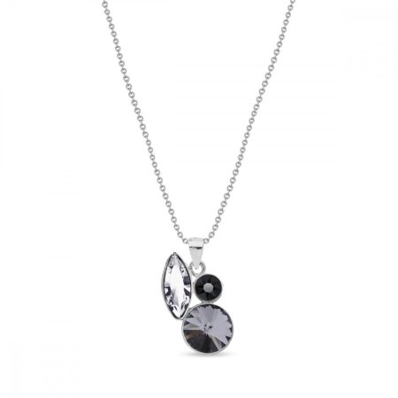 Náhrdelník šedý sa Swarovski Elements Artesia Fine N2201MIX1CBD Black Diamond