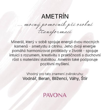 Náramek s minerálními kameny ametrín 43056.3