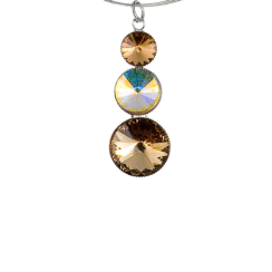 Náhrdelník Rivoli so Swarovski Elements s tromi kameňmi Light Topaz