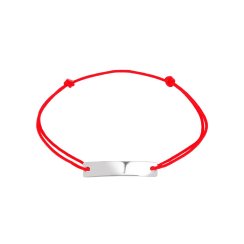 Textilný náramok červený so striebornou ozdobou 13055.3 red