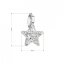 Strieborný prívesok s krištáľmi Preciosa biela hviezdička 34259.1