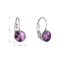 Náušnice Rivoli se Swarovski Elements tmavě fialová Amethyst 8 mm