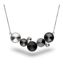 Náhrdelník se Swarovski Elements Lolly NK11227CSN1 Silver Night