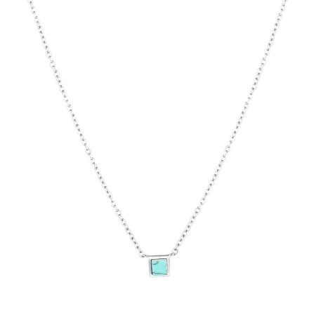 Náhrdelník s tyrkysem 42039.3 ocel