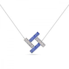 Náhrdelník modrý so Swarovski Elements Sol NFMP4CSA Sapphire