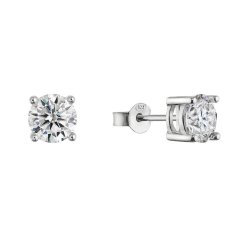 Strieborné náušnice ELEN 11M00008 moissanite